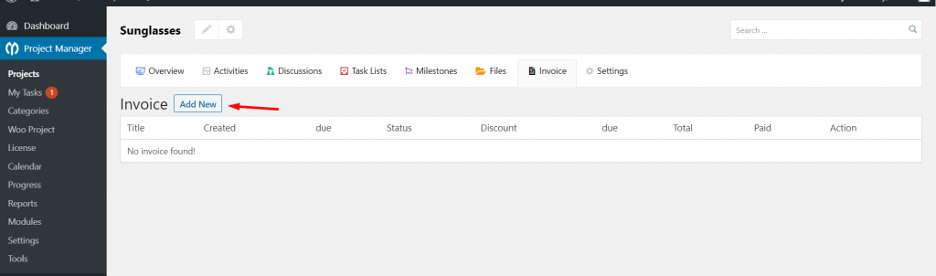 add new button for invoice woocommerce order module