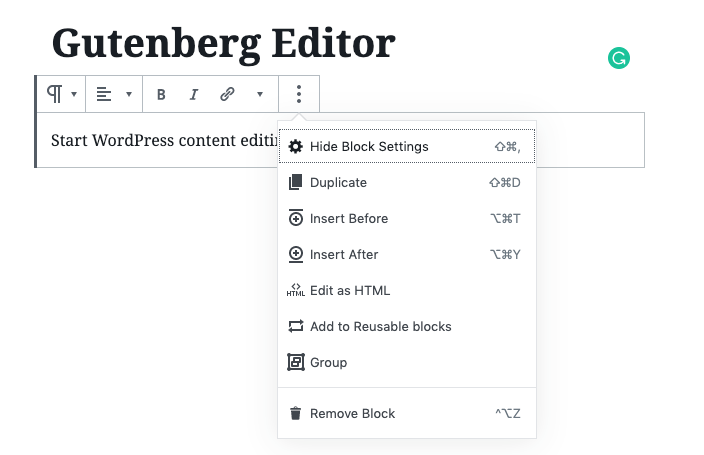 Keyboard Shortcuts in WordPress Content Editor