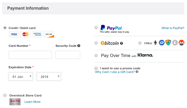 E-commerce Conversion Rate-payment options