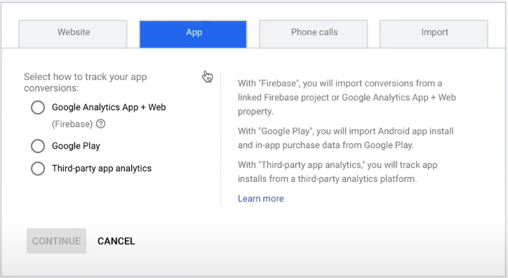 Google App Tracking