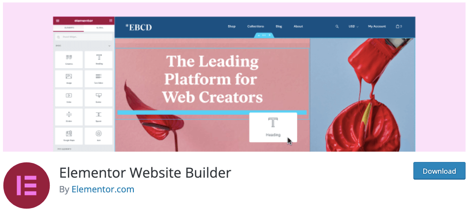 Elementor- Best WordPress Plugins for Blogs and Websites