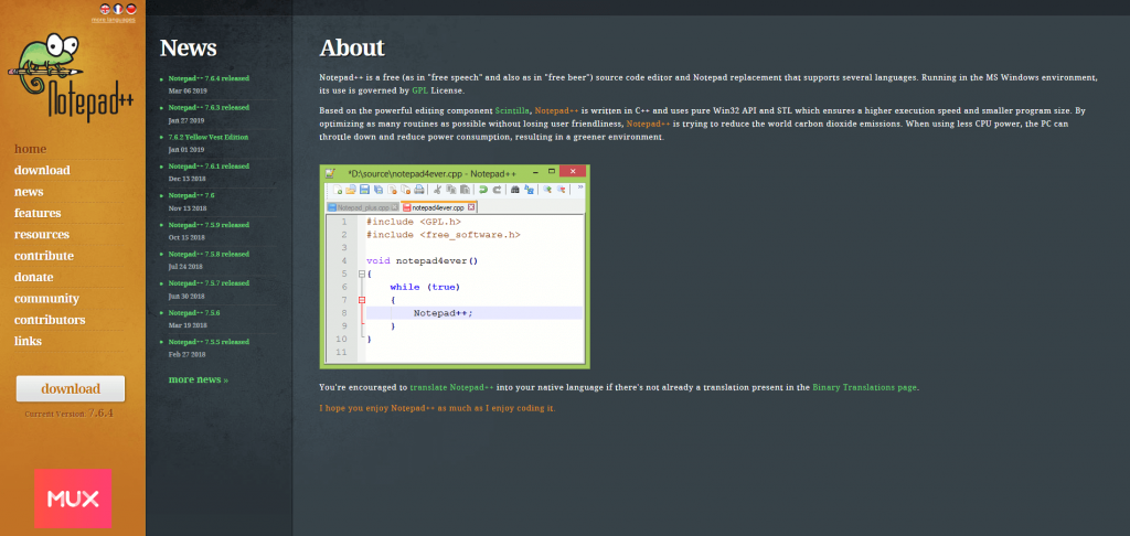 notepad text editor