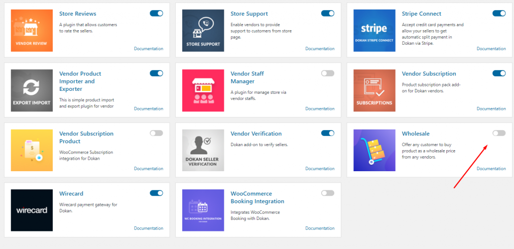 this is a screenshot of the Dokan Wholesale Module