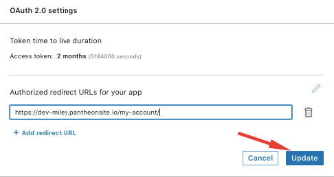 This image shows how to add url