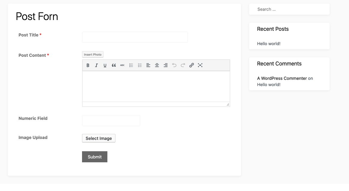 wpuf-shortcode-embed-fontend