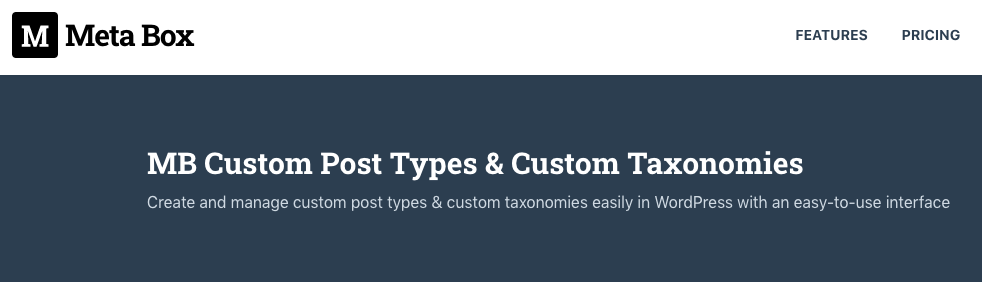 metabox custom post types plugin