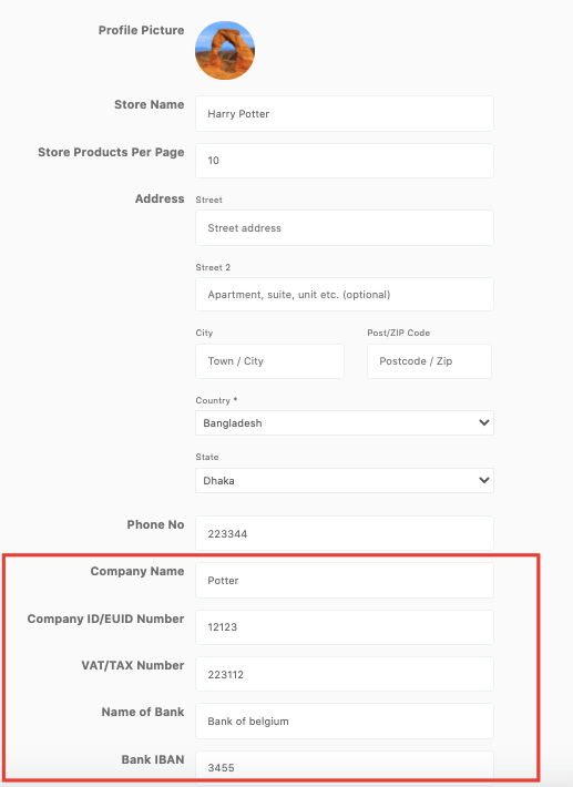 Vendor Store dashboard EU e-Commerce regulations