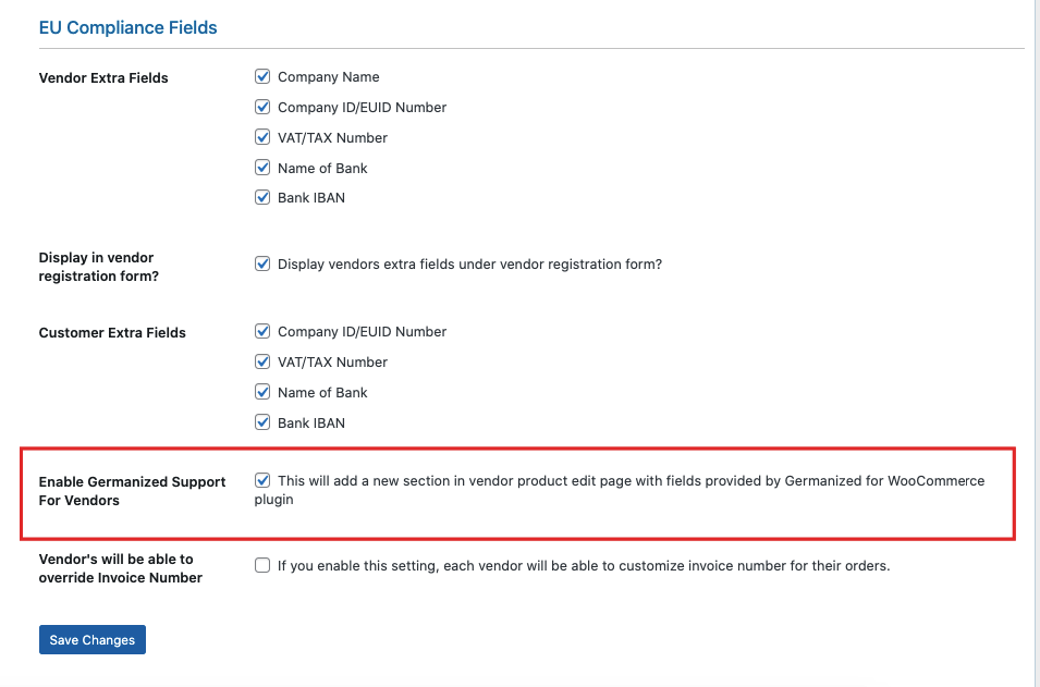 EU Compliance Fields - Dokan