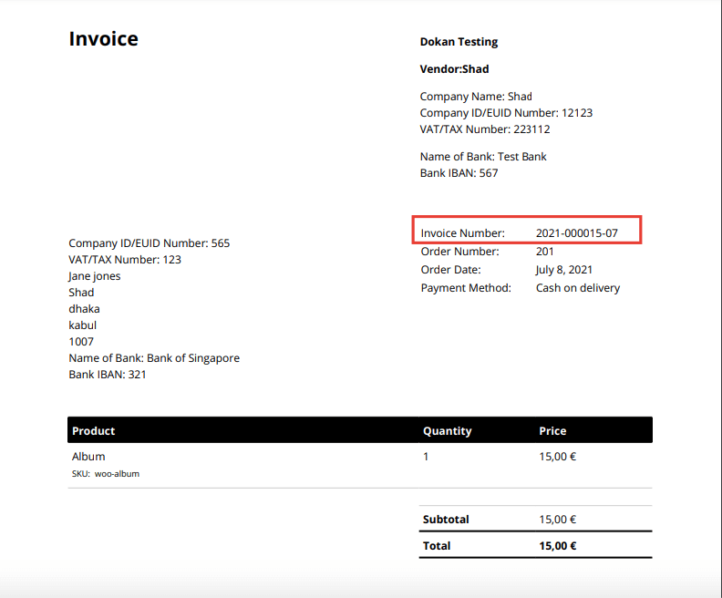 pdf invoice for vendors EU e-Commerce regulations