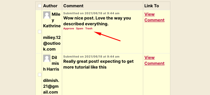 Blog comments