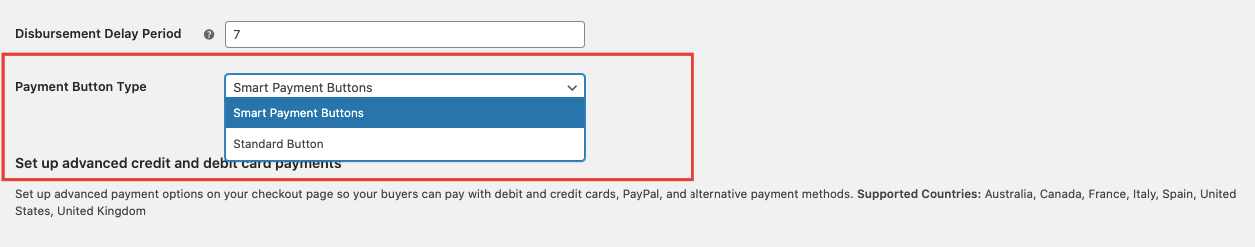 payment button type