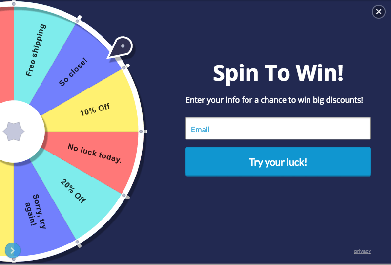 Coupon Wheel for WordPress