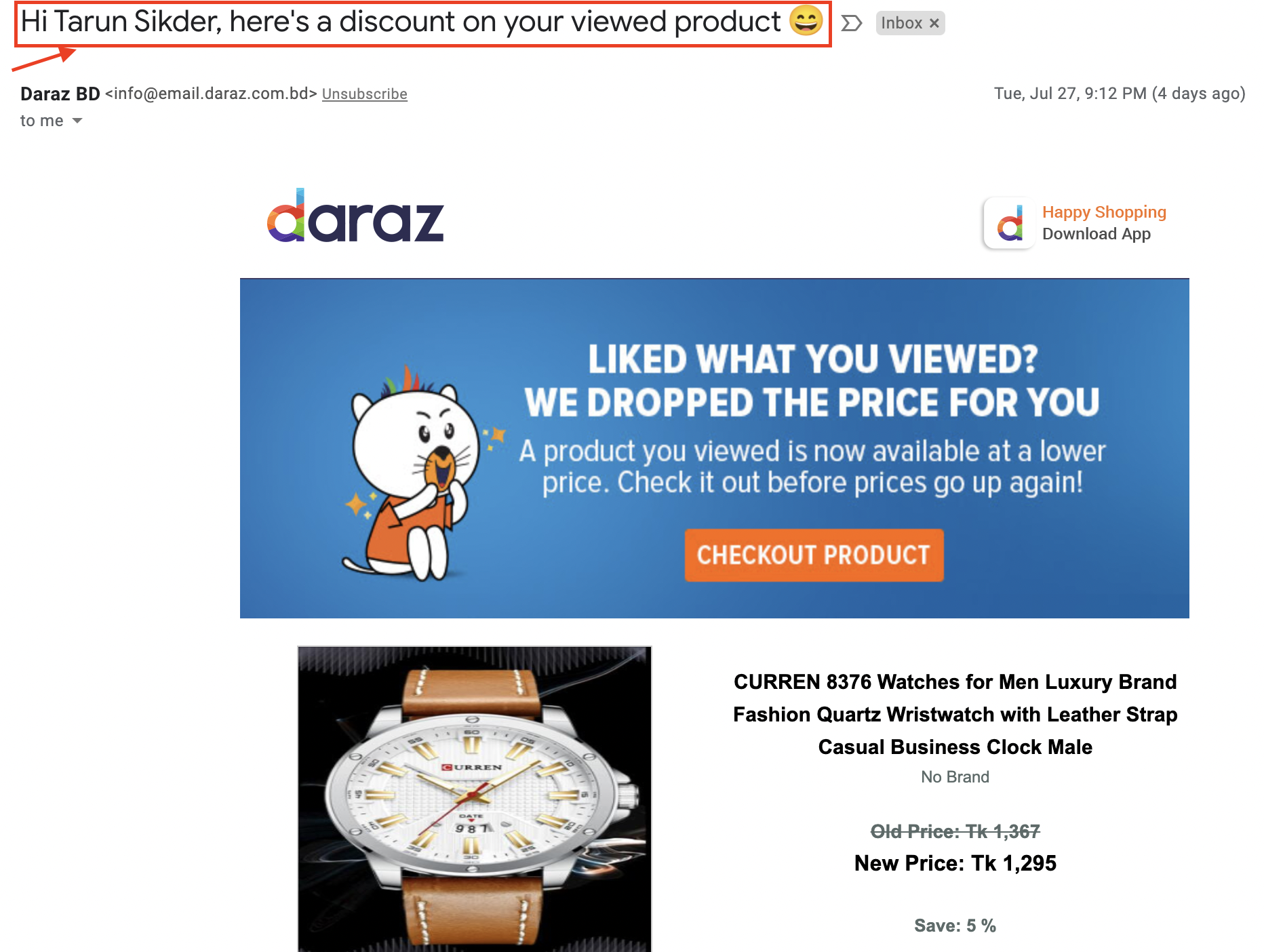 ecommerce personalized email