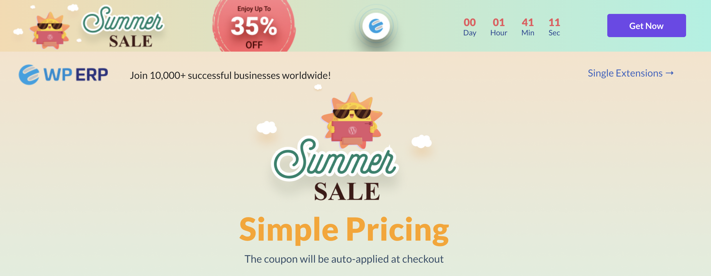 WP ERP Summer Sale