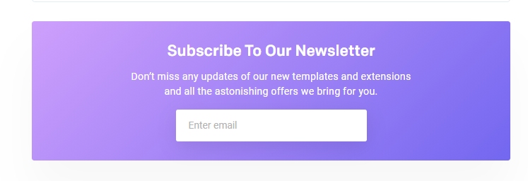 subscribe to our newsletter