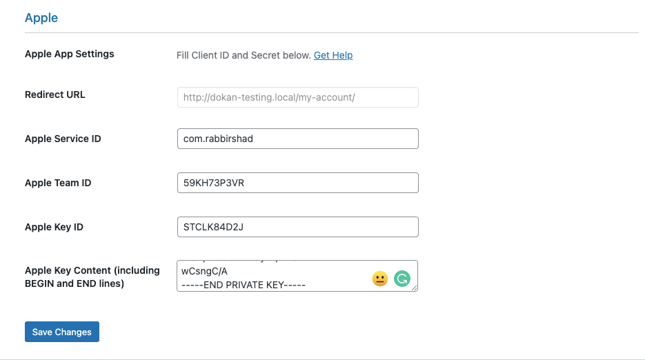 This image shows how to add credentials