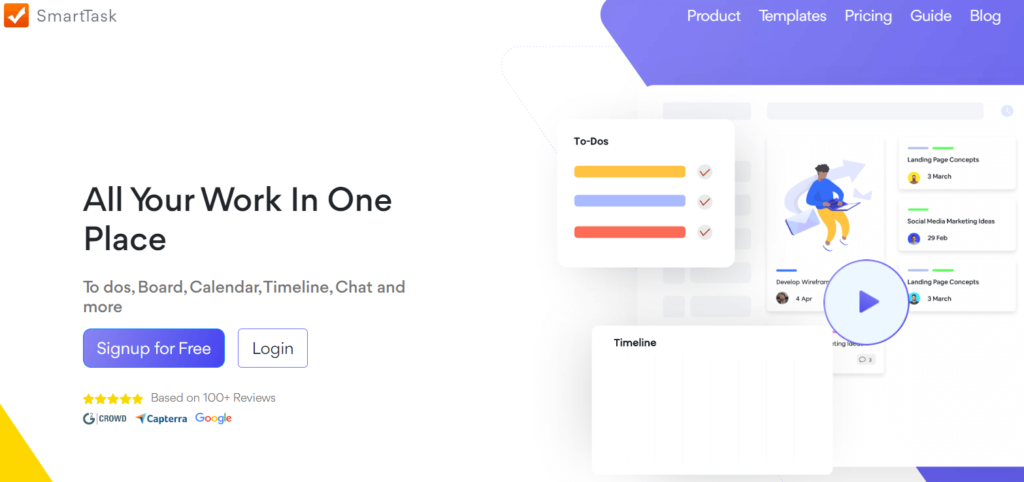 SmartTask- Best Online Collaboration Tool to Track Shared Projects