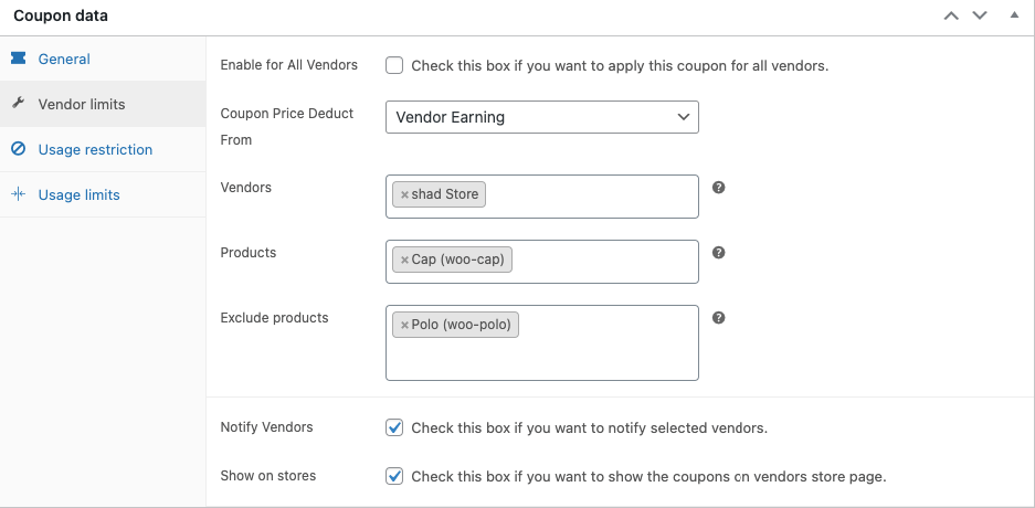 This image shows Dokan enable all vendors option