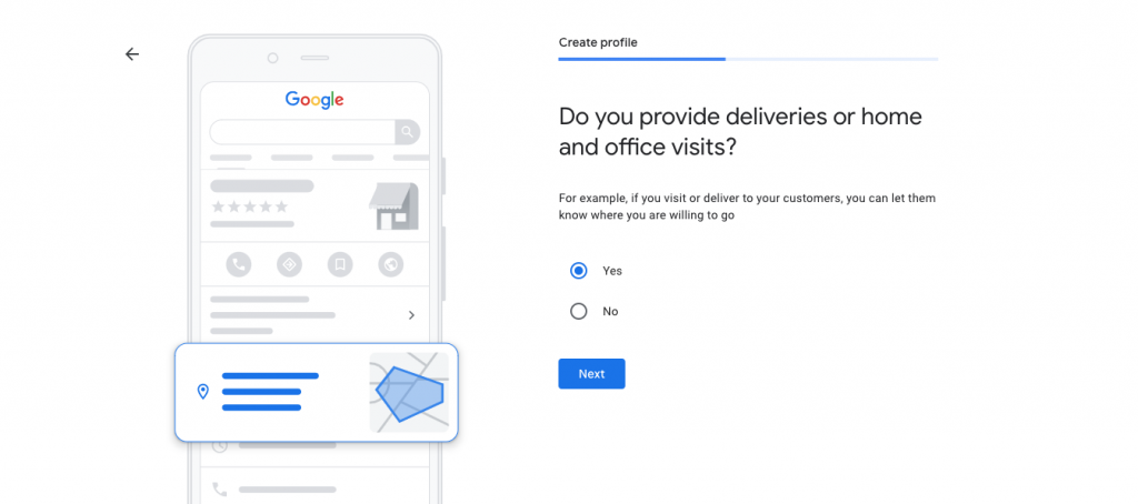 This image shows you how to Give your delivery consent for Google My Business 