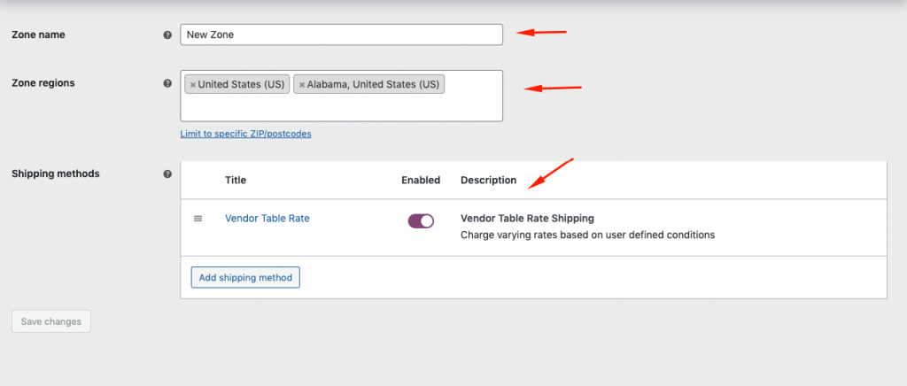 Creating shipping method