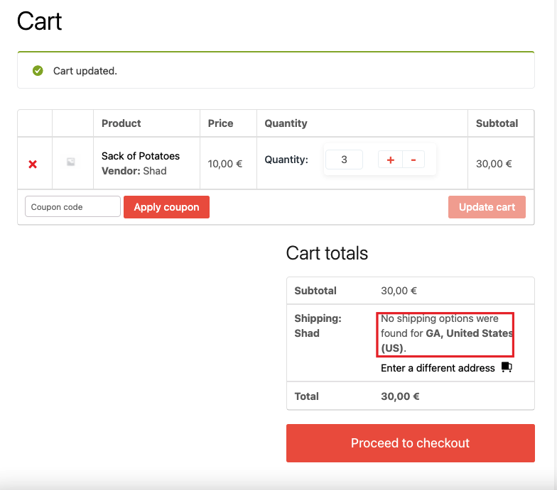 this is a screenshot of no shipping cost found for per item