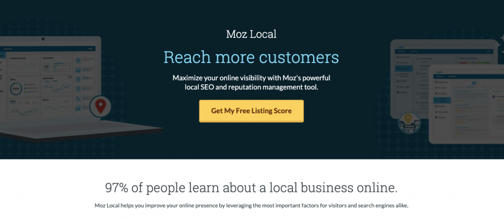 An image of the Moz Local- Local SEO tool