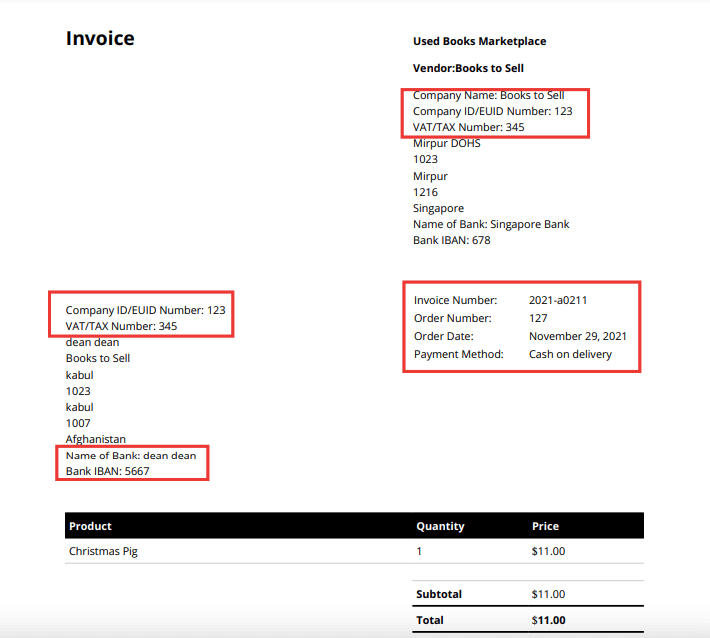 PDf invoice EU e-Commerce regulations