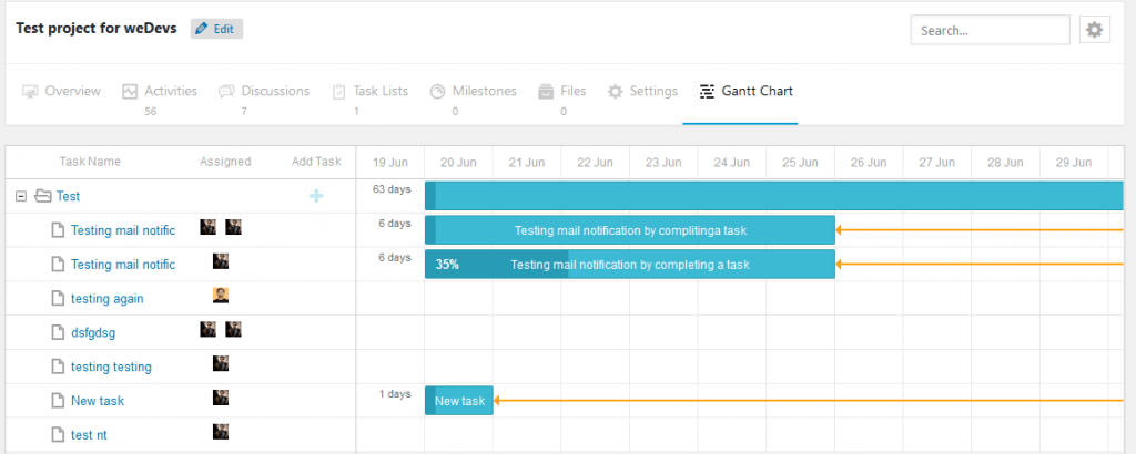 Use Gantt Chart to visualize your project workflow 