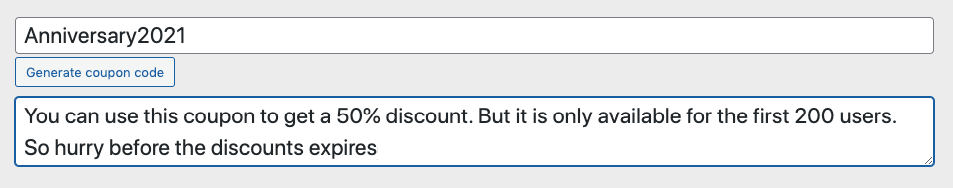 How to create a discount coupon in WordPress