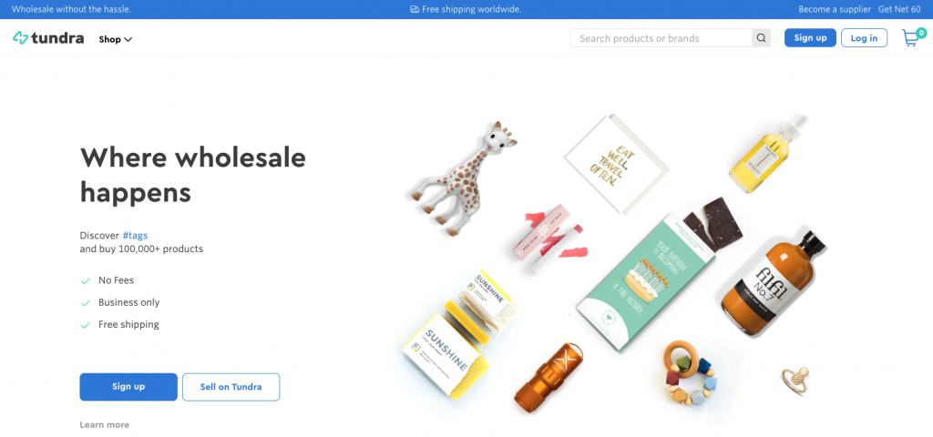 Tundra Website to find wholesalers for your online business