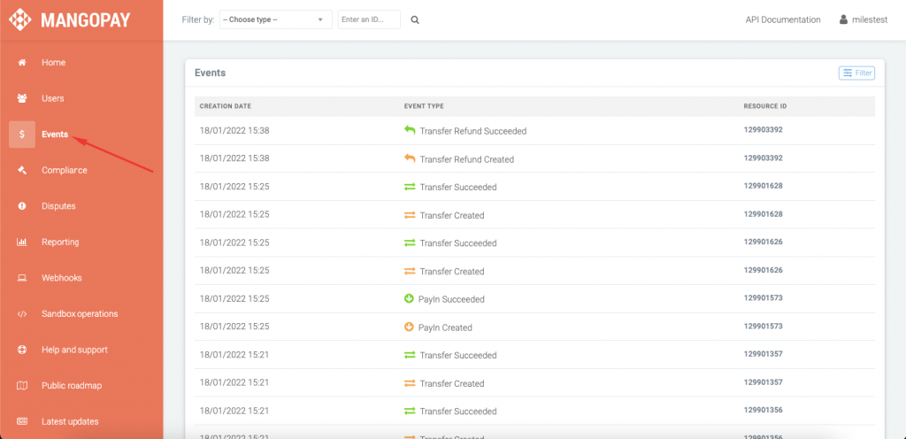 View Refund Details from Mangopay Dashboard