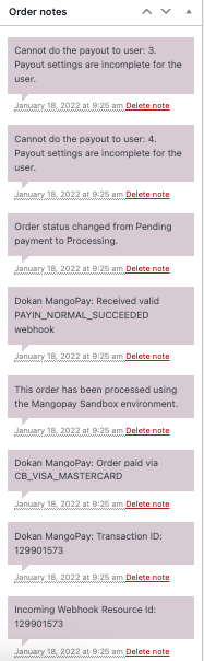 WooCommerce order notes