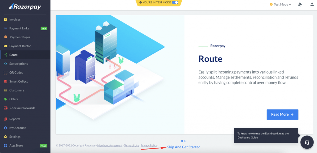 this is a screenshot of route option