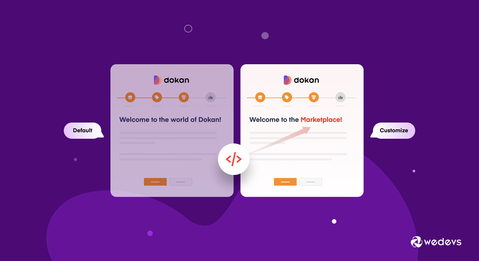 How to Change Vendor Setup Wizard Text for Dokan Marketplace