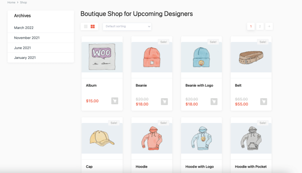 WooCommerce shop page Title updated with coding