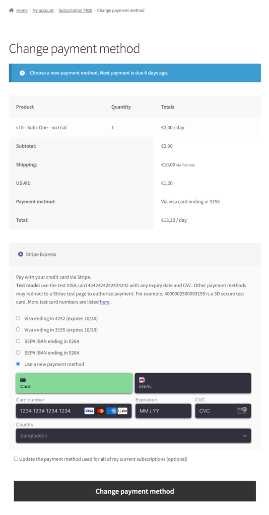 this is a screenshot of  change-payment-method