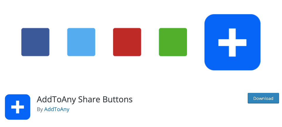 A screenshot of the Add To Any plugin- Share Buttons Plugin for WordPress