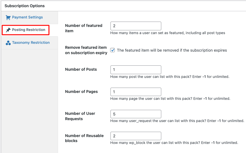 Posting Restriction to control the Posting