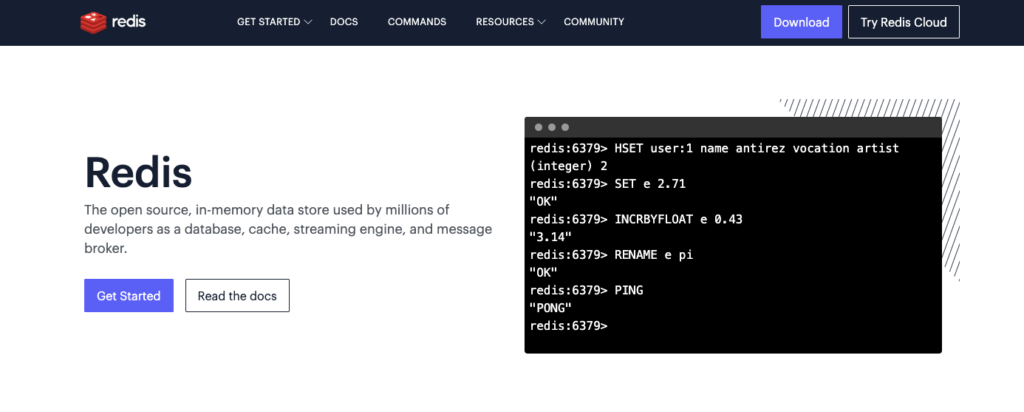 This is a screenshot of the Redis persistent object cache tool homepage