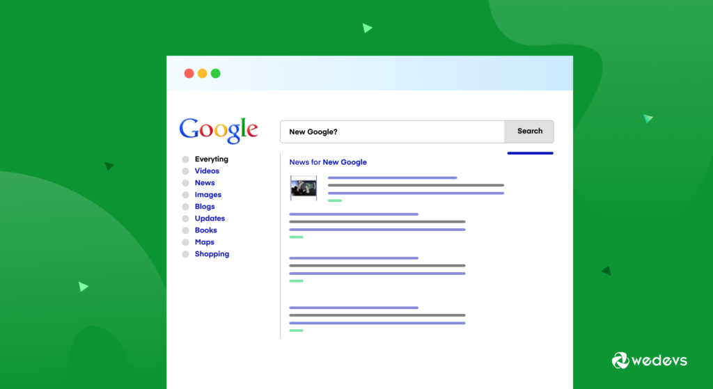 An example of Google search result page back in 2010s