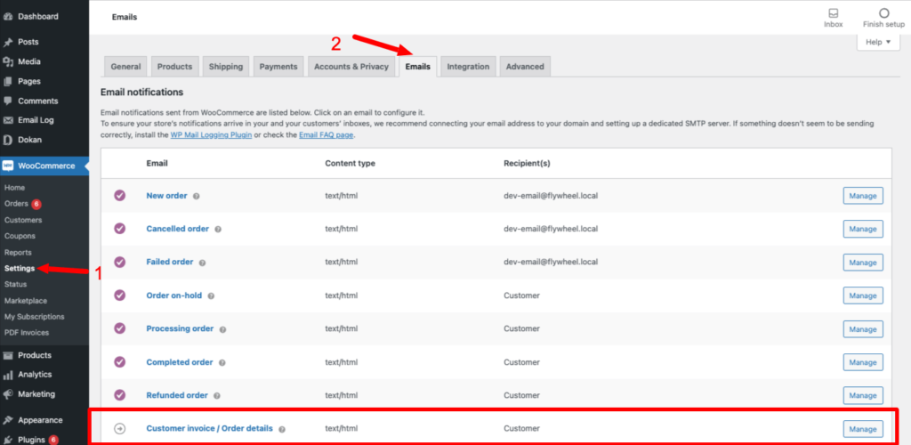 WooCommerce email for Invoice_how to send customer invoice in WooCommerce