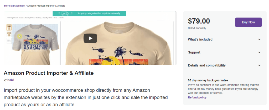 A screenshot showing how to use amazon product importer and affiliate plugin