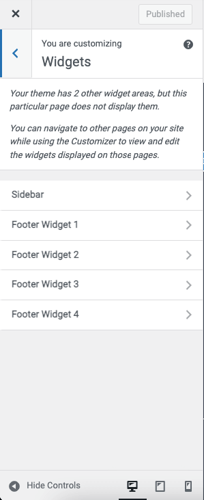 widget option