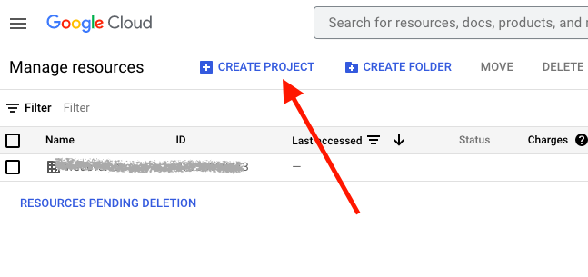 Create a project for configuring Google social login option