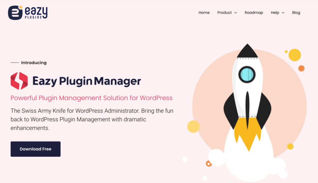 Eazy plugin manager homepage view