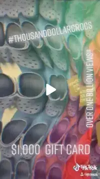 A screenshot of crocs TikTok account