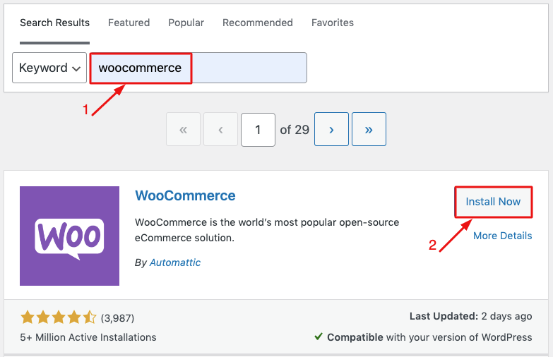 Install WooCommerce on your WordPress site