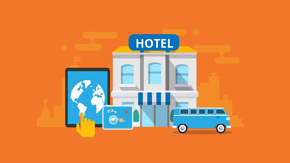 This illustration shows how do hotel booking websites make money