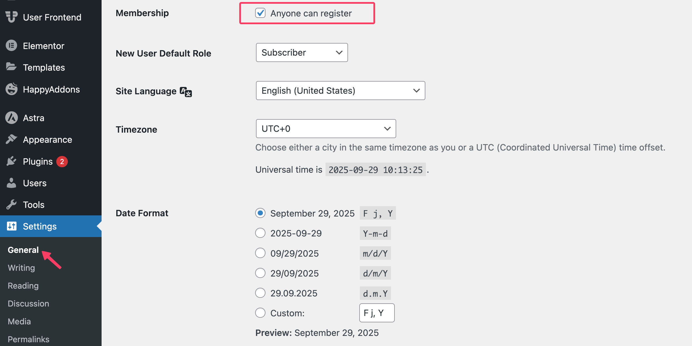 Enable anyone can register