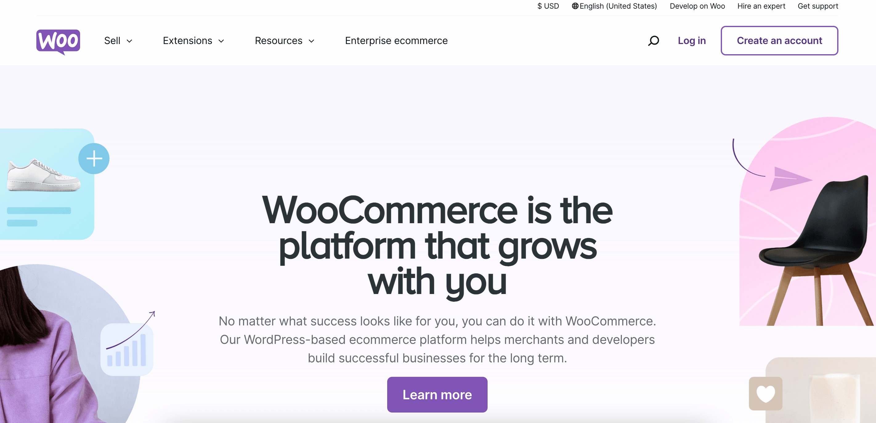This is a screenshot of WooCommerce homepage